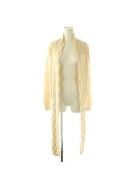 Loewe Wool Knit Cardigan S Yellow Beige